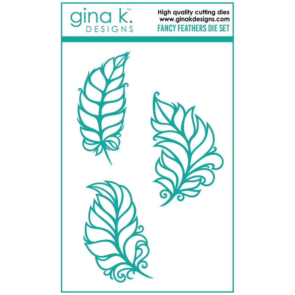 Gina K Designs FANCY FEATHERS Coordinating Dies die0242