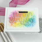 Simon Says Stamp Fancy Large Happy Birthday Wafer Dies 1053sd Be Bold Birthday Card
