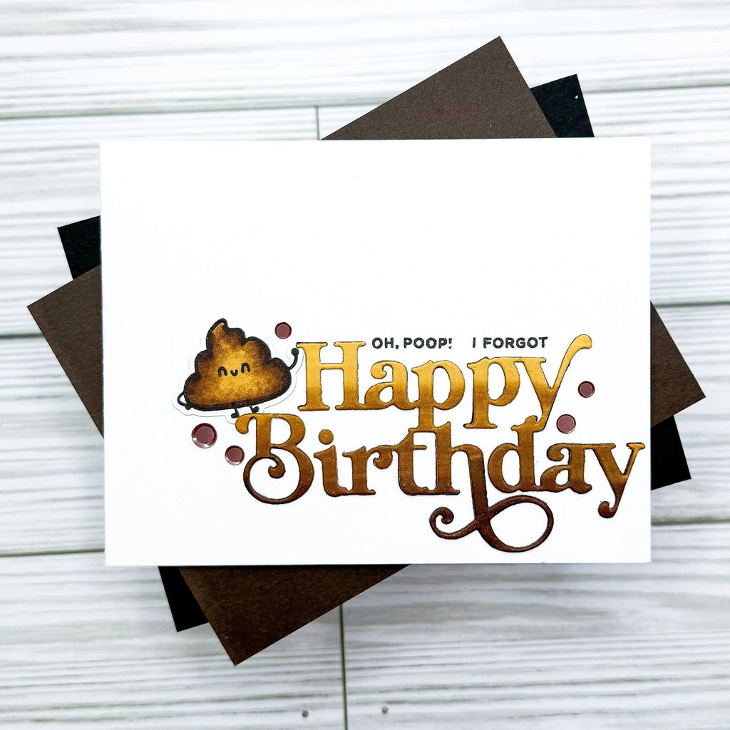 Simon Says Stamp Fancy Large Happy Birthday Wafer Dies 1053sd Be Bold Birthday Card
