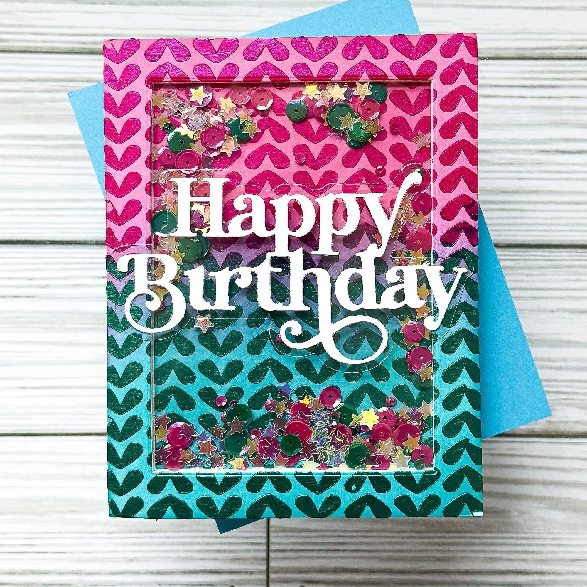 Simon Says Stamp Fancy Large Happy Birthday Wafer Dies 1053sd Be Bold Birthday Card