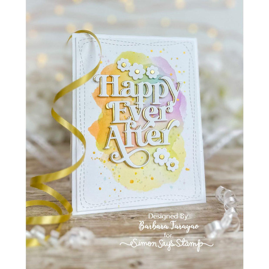 Simon Says Stamp Fancy Happy Ever After Wafer Dies 1078sd Celebrate Wedding Card | color-code:ALT01