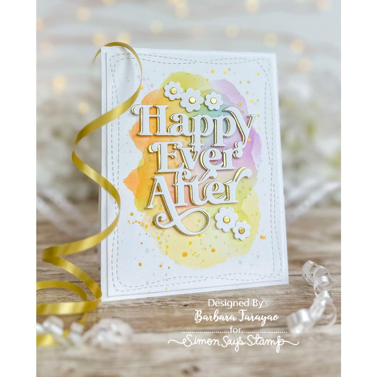 Simon Says Stamp Fancy Happy Ever After Wafer Dies 1078sd Celebrate Wedding Card | color-code:ALT01
