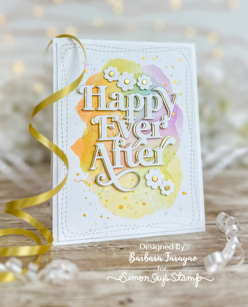 Simon Says Stamp Fancy Happy Ever After Wafer Dies 1078sd Celebrate Wedding Card | color-code:ALT01