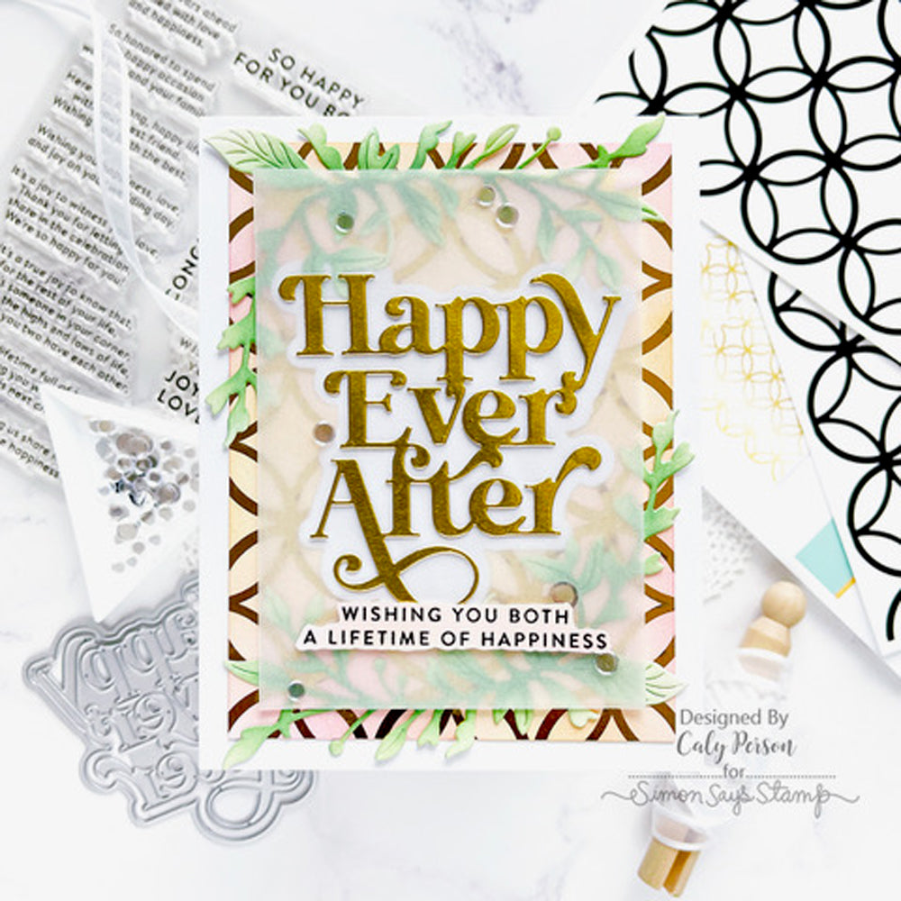 Simon Says Stamp Fancy Happy Ever After Wafer Dies 1078sd Celebrate Wedding Card | color-code:ALT03