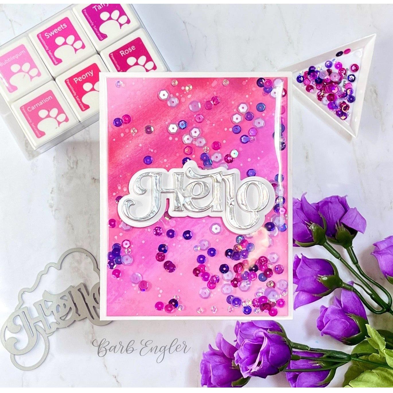 Simon Says Stamp Fancy Hello Wafer Dies sssd112803 Dear Friend Hello Card | color-code:ALT06