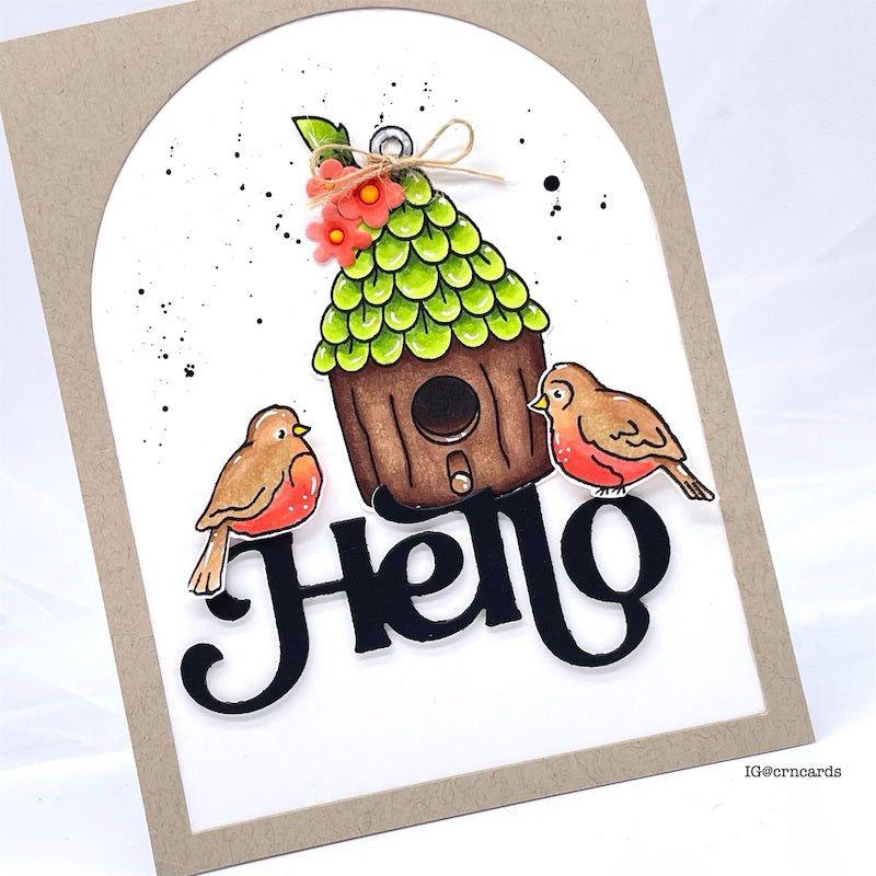 Simon Says Stamp Fancy Hello Wafer Dies sssd112803 Dear Friend Hello Card