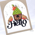 Simon Says Stamp Fancy Hello Wafer Dies sssd112803 Dear Friend Hello Card