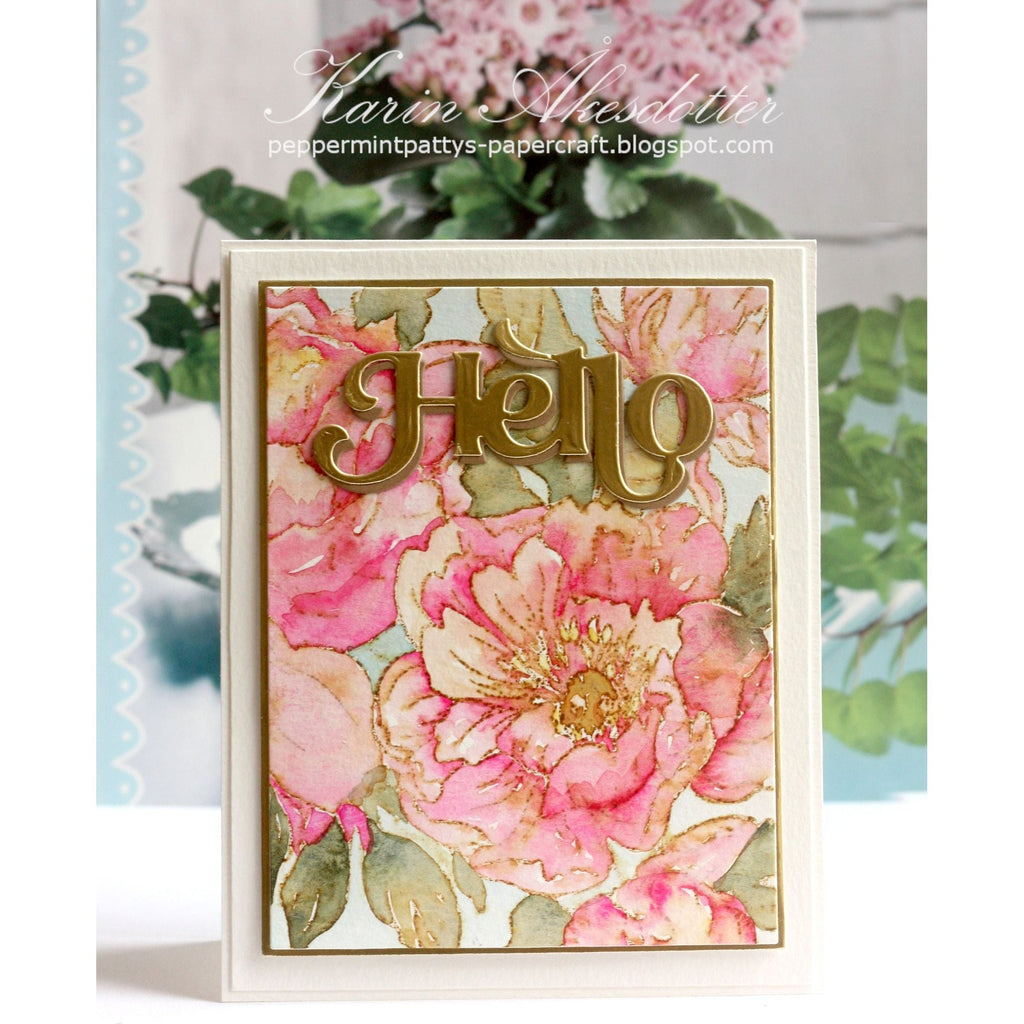 Simon Says Stamp Fancy Hello Wafer Dies sssd112803 Dear Friend Hello Card