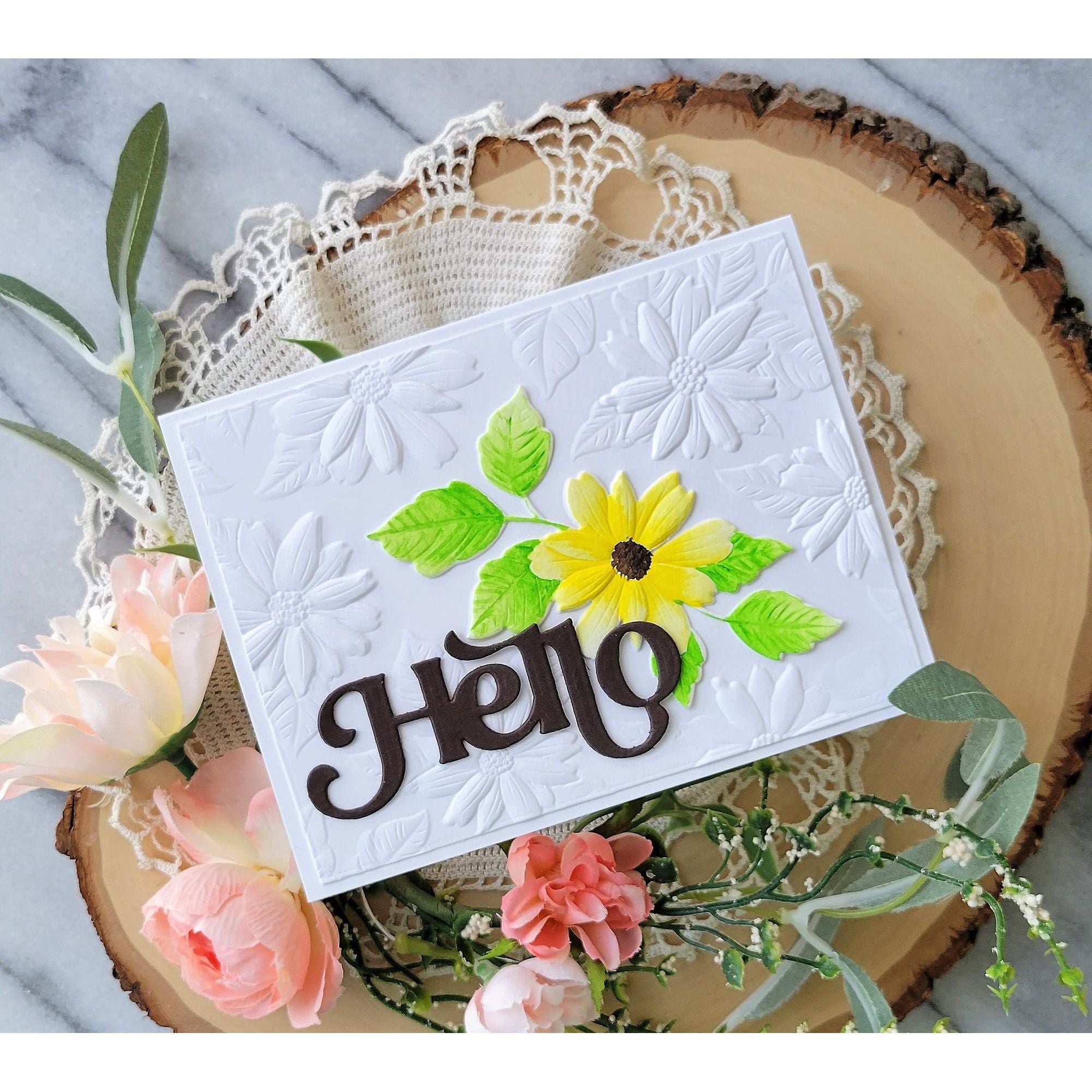 Simon Says Stamp Fancy Hello Wafer Dies sssd112803 Dear Friend Hello Card