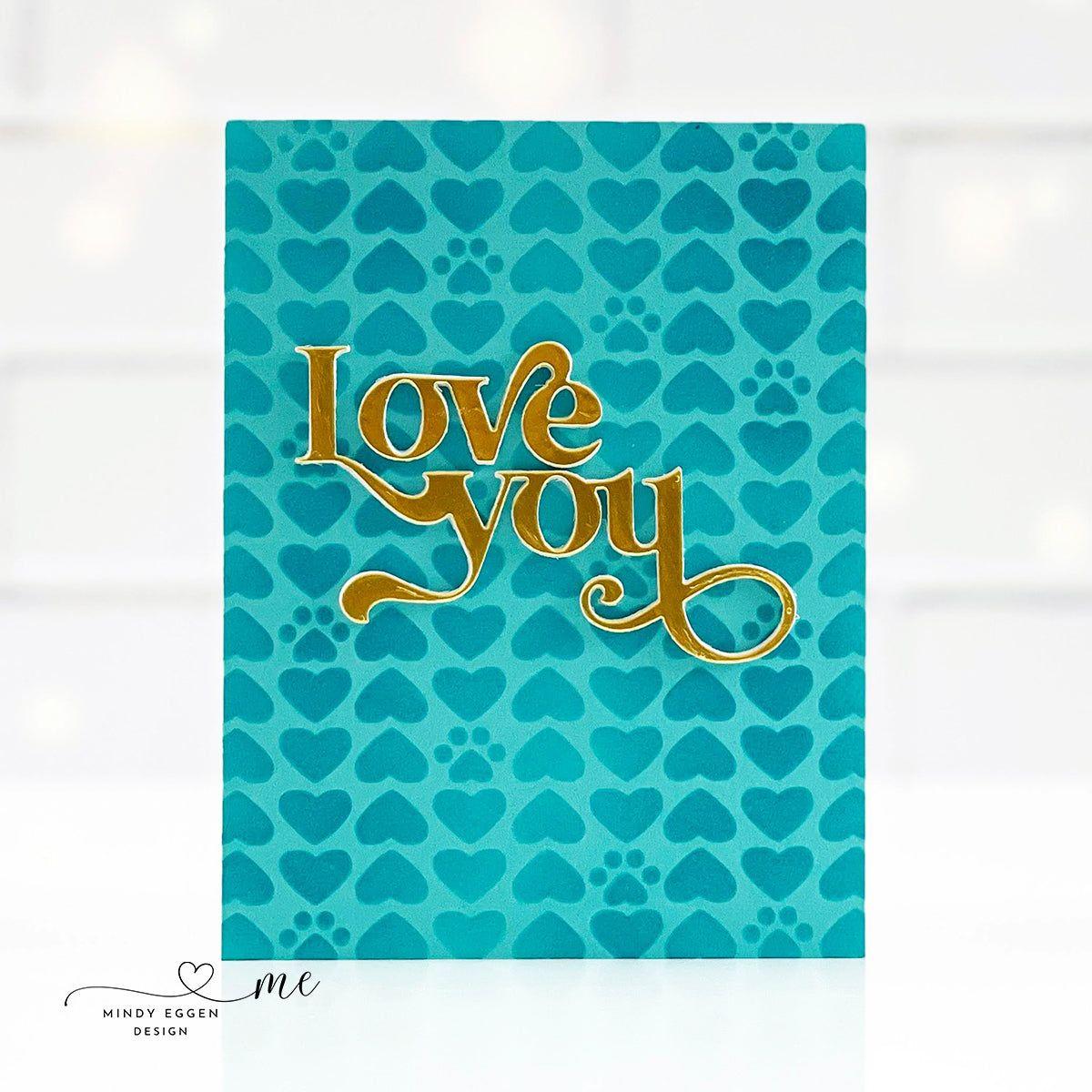 Simon Says Stamp Fancy Love You Wafer Dies sssd112990 Smitten Love You Card