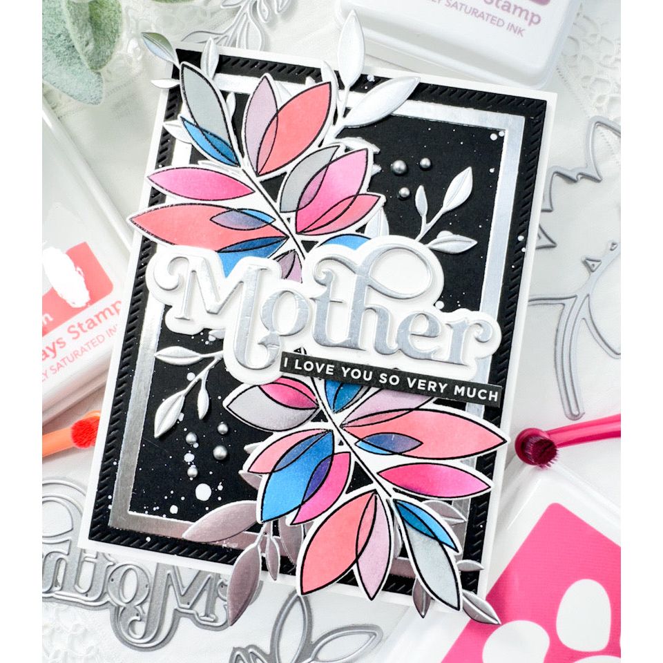 Simon Says Stamp Fancy Mother Wafer Dies 1061sd Be Bold Mother's Day Card | color-code:ALT04