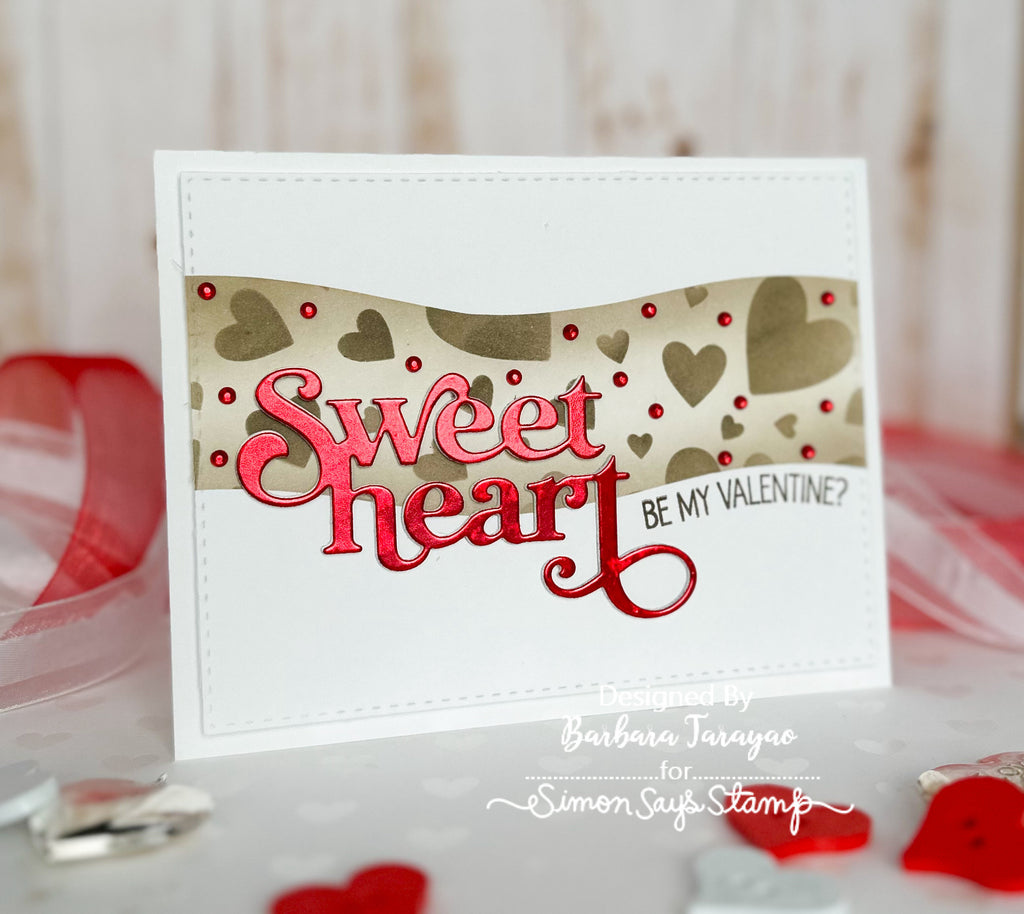 Simon Says Stamp Fancy Sweetheart Wafer Dies 1032sd Sweetheart Love Card
