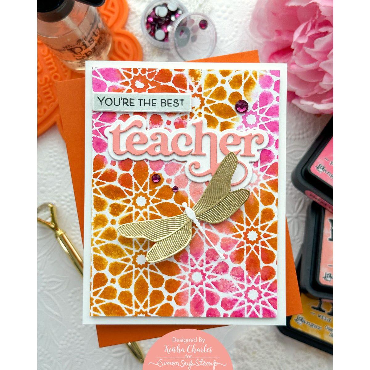 Simon Says Stamp Fancy Teacher Wafer Dies 1055sdc Be Bold Teacher Card | color-code:ALT02