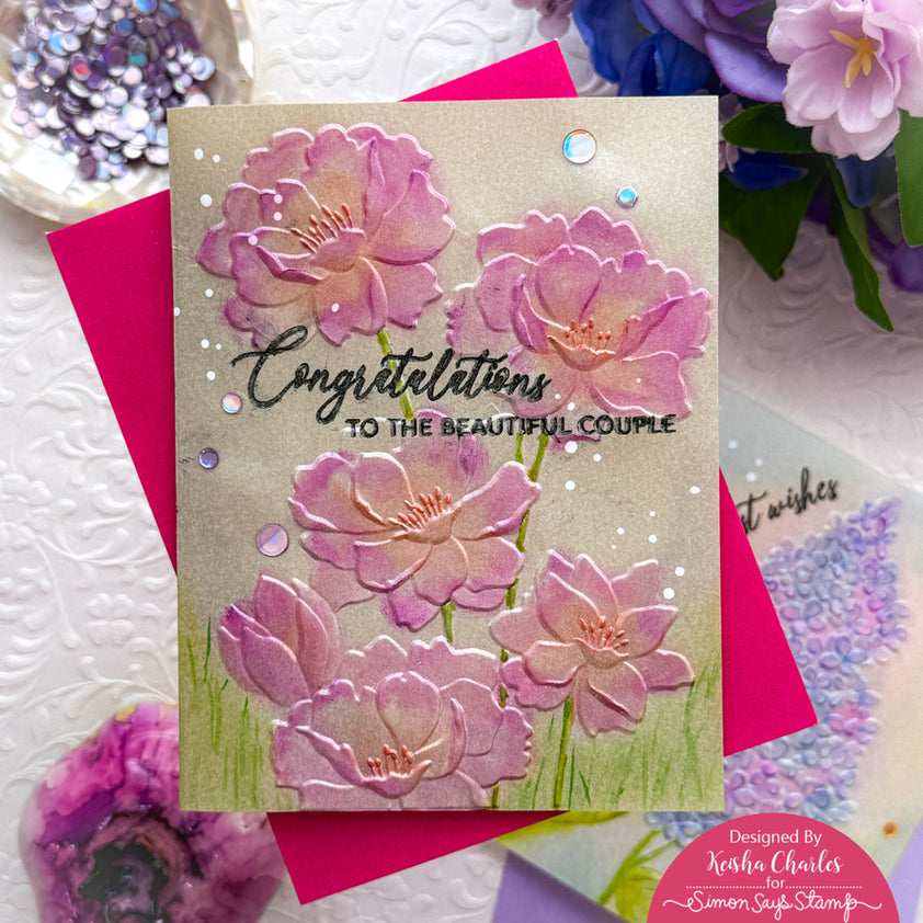 Simon Says Stamp Embossing Folder and Cutting Dies Fantastic Florals s