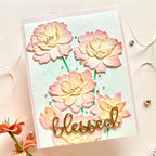 Simon Says Stamp Embossing Folder and Cutting Dies Fantastic Florals sfd489 You Are My Favorite Blessed Card