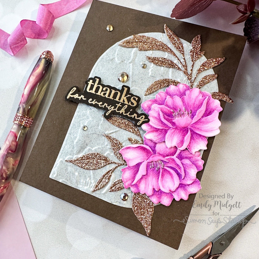 Simon Says Stamp Embossing Folder and Cutting Dies Fantastic Florals s