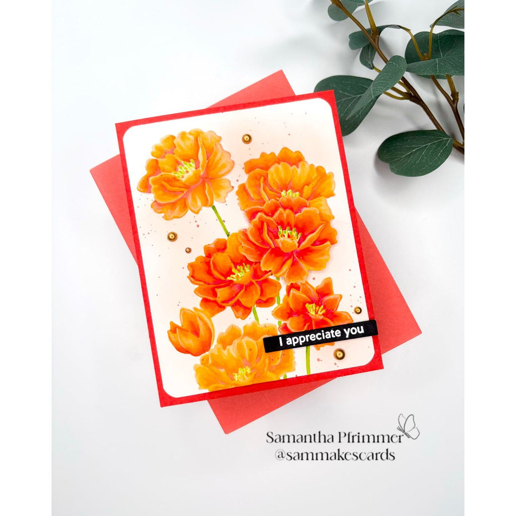 Simon Says Stamp Embossing Folder and Cutting Dies Fantastic Florals sfd489 You Are My Favorite Appreciate You Card