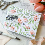 Simon Says Stamp Fantasy Bouquet Wafer Dies s1013 Happy Camper Hello Card | color-code:ALT12
