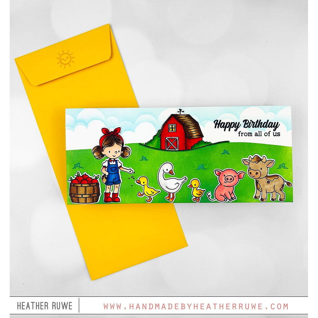 Simon Says Clear Stamps Farm Life 2186ssc Rain or Shine Birthday Card | color-code:ALT06
