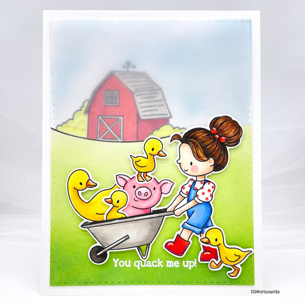 Simon Says Stamp Farm Life Wafer Dies 1285sdc Rain or Shine Friend Card