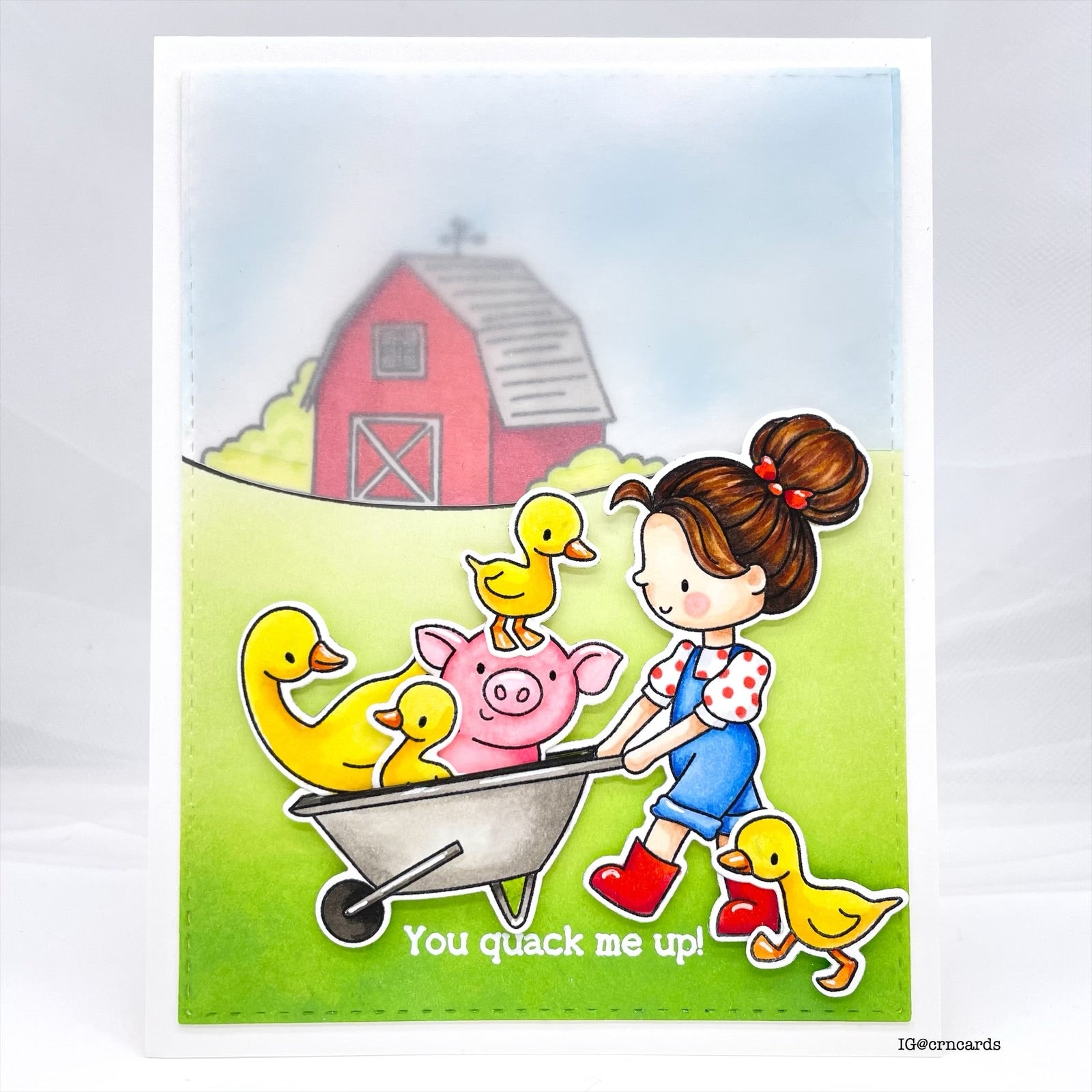 Simon Says Clear Stamps Farm Life 2186ssc Rain or Shine Friend Card
