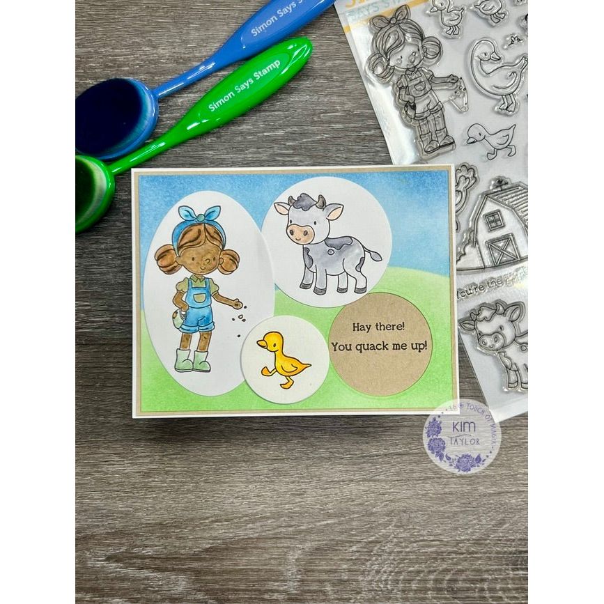 Simon Says Stamps and Dies Farm Life set951fl Rain or Shine Hello Card