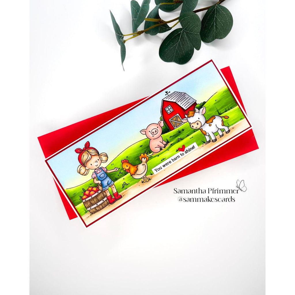 Simon Says Clear Stamps Farm Life 2186ssc Rain or Shine Barn to Shine Card | color-code:ALT03