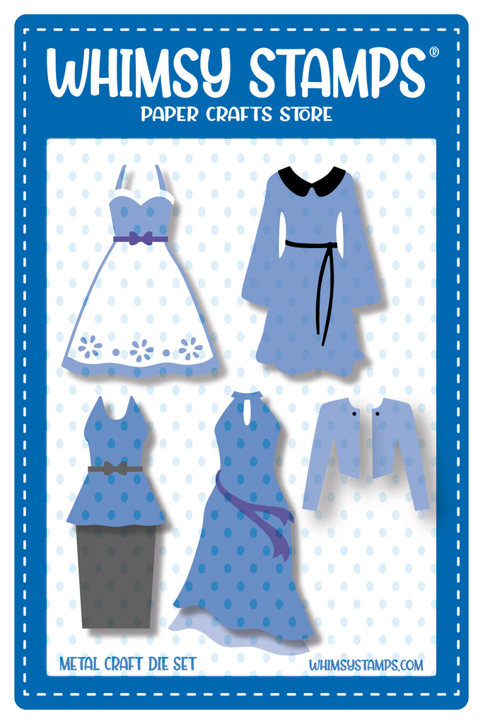Whimsy Stamps Fashion Dresses Dies wsd262