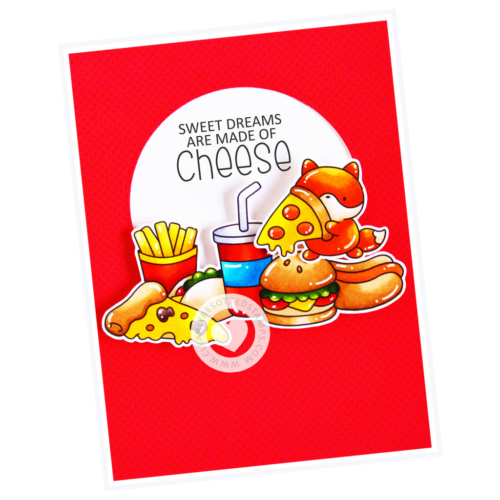 Clearly Besotted Fast Foodie Clear Stamps cheese