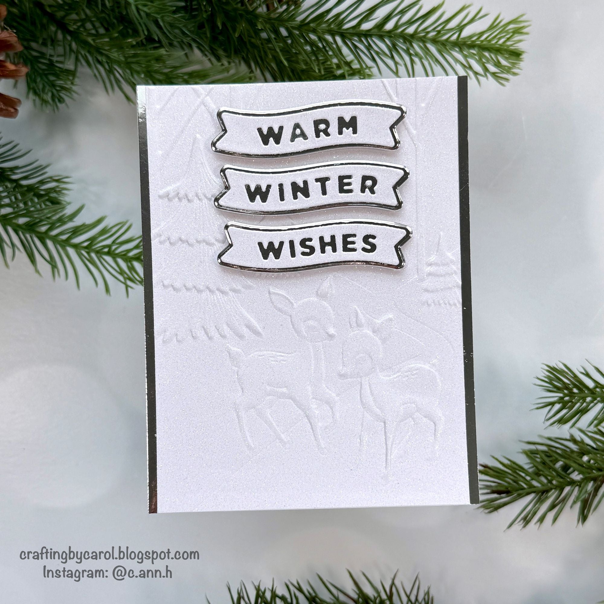 Simon Says Stamp Embossing Folder Fawn Surprise sf551 WInter Card | color-code:ALT04