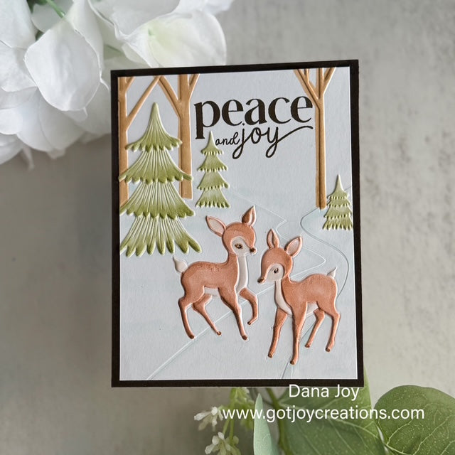 Simon Says Stamp Embossing Folder Fawn Surprise sf551 Christmas Card