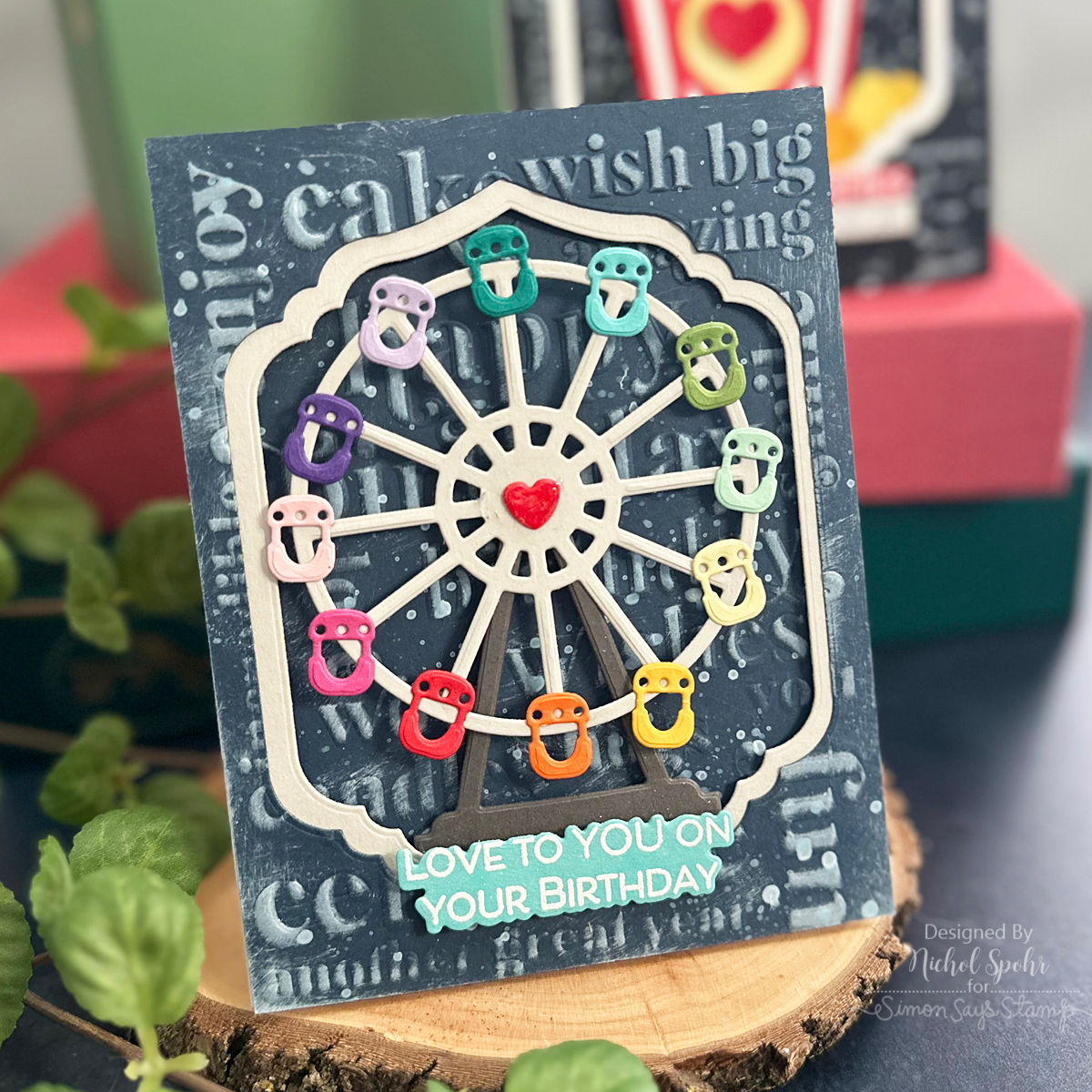 Simon Says Stamp Ferris Wheel Wafer Dies 1451sd Birthday Card | color-code:ALT10