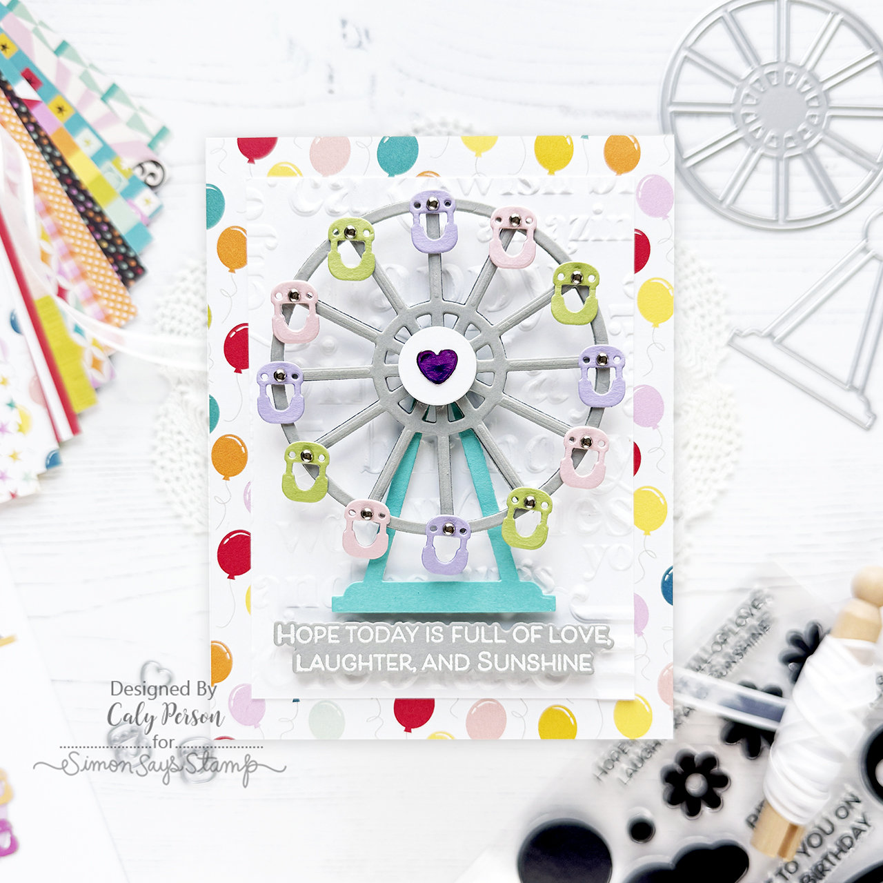 Simon Says Stamp Ferris Wheel Wafer Dies 1451sd Birthday Card | color-code:ALT07