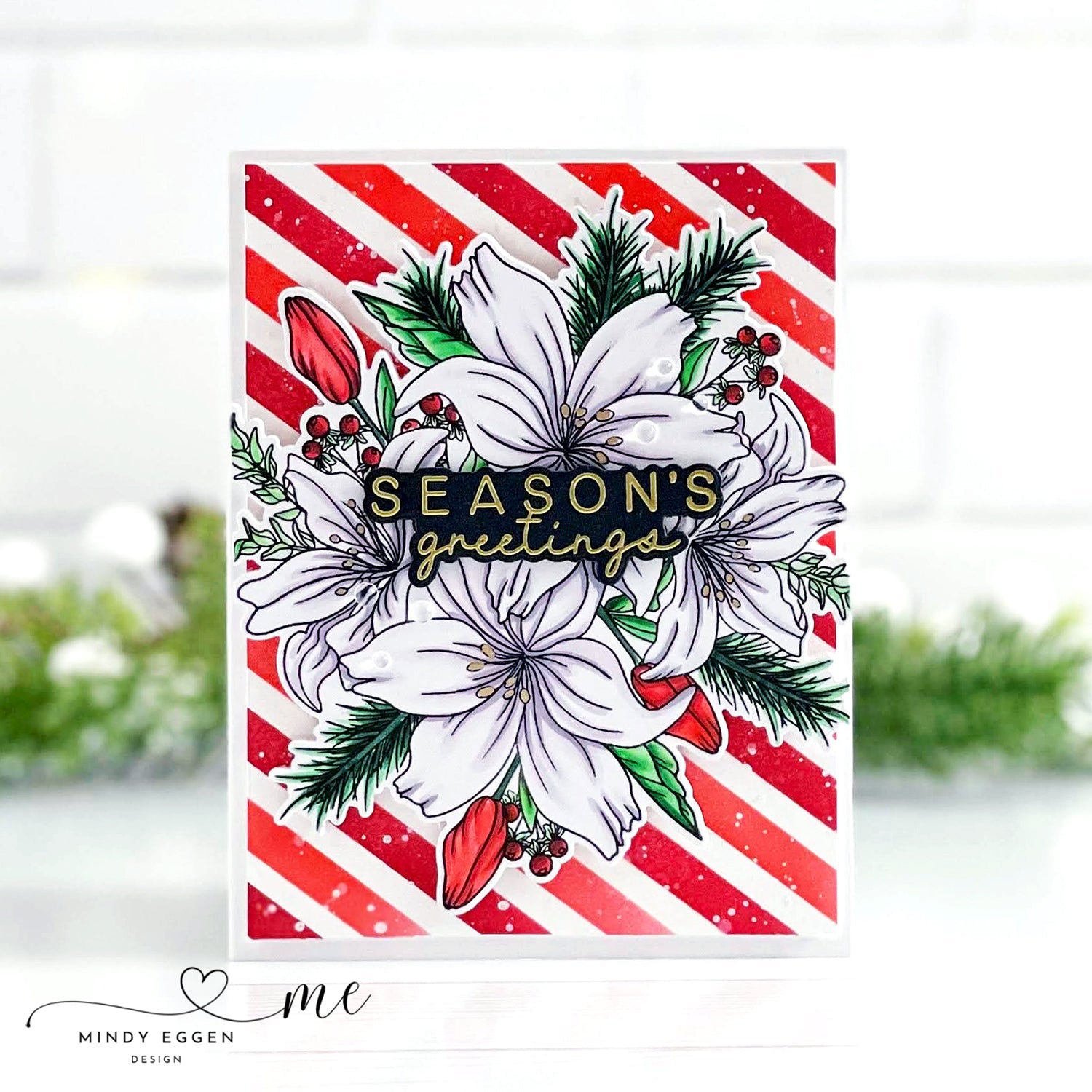Simon Says Stamp Festive Bouquets Wafer Dies sssd112975c All The Joy Christmas Card | color-code:ALT05