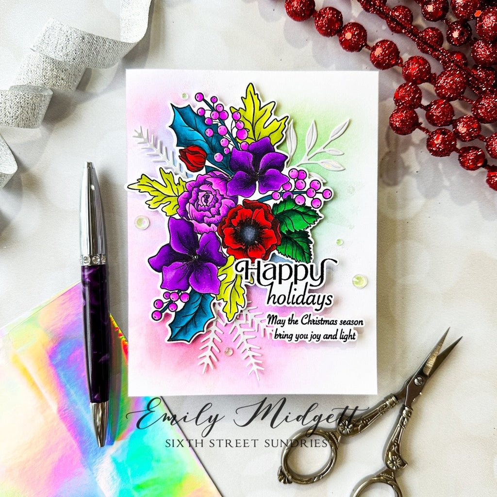 Simon Says Stamps And Dies Festive Bouquets set699fb All The Joy Christmas Card | color-code:ALT01