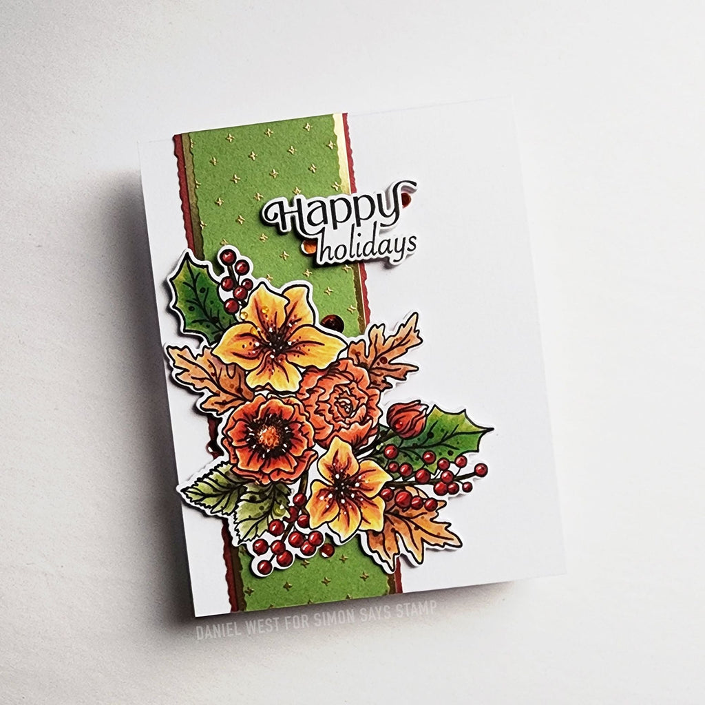 Simon Says Clear Stamps Festive Bouquets sss202801c All The Joy Christmas Card | color-code:ALT03