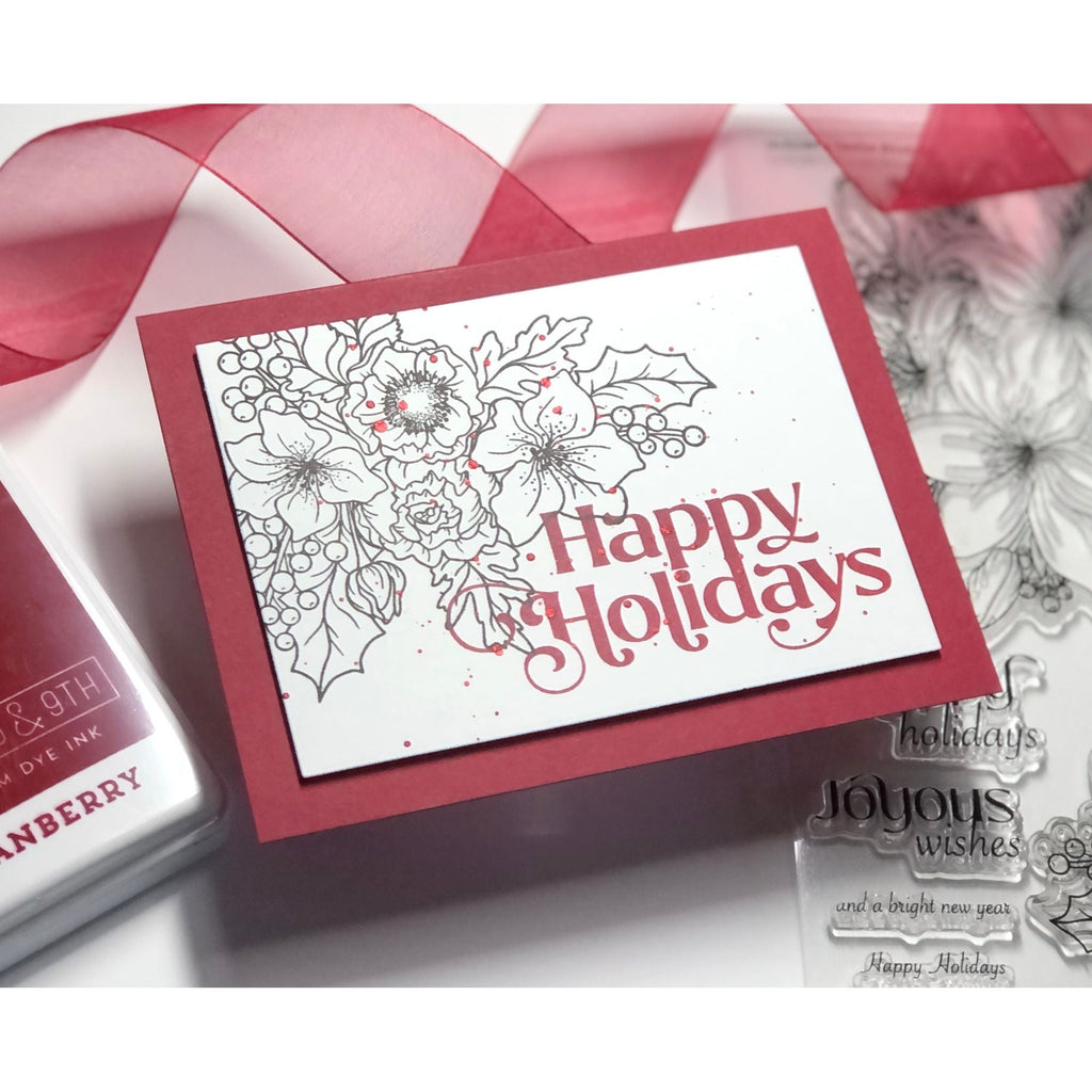 Simon Says Clear Stamps Festive Bouquets sss202801c All The Joy Christmas Card