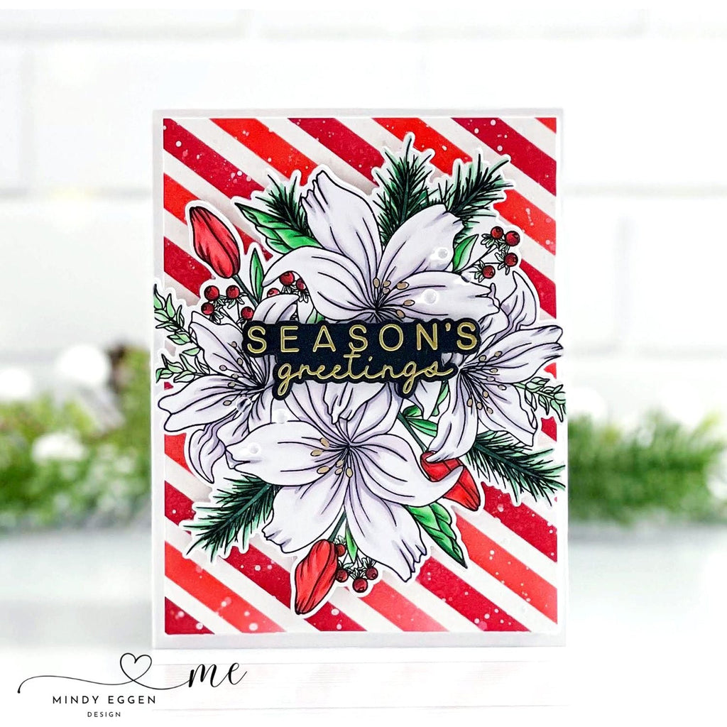 Simon Says Clear Stamps Festive Bouquets sss202801c All The Joy Christmas Card | color-code:ALT06