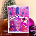 Tim Holtz Festive Print Stamps with Simon Says Stamp Dies Bundle setfp24