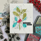 Tim Holtz Festive Collage Stamps with Simon Says Stamp Dies Bundle setfc25 Christmas Card | color-code:ALT04