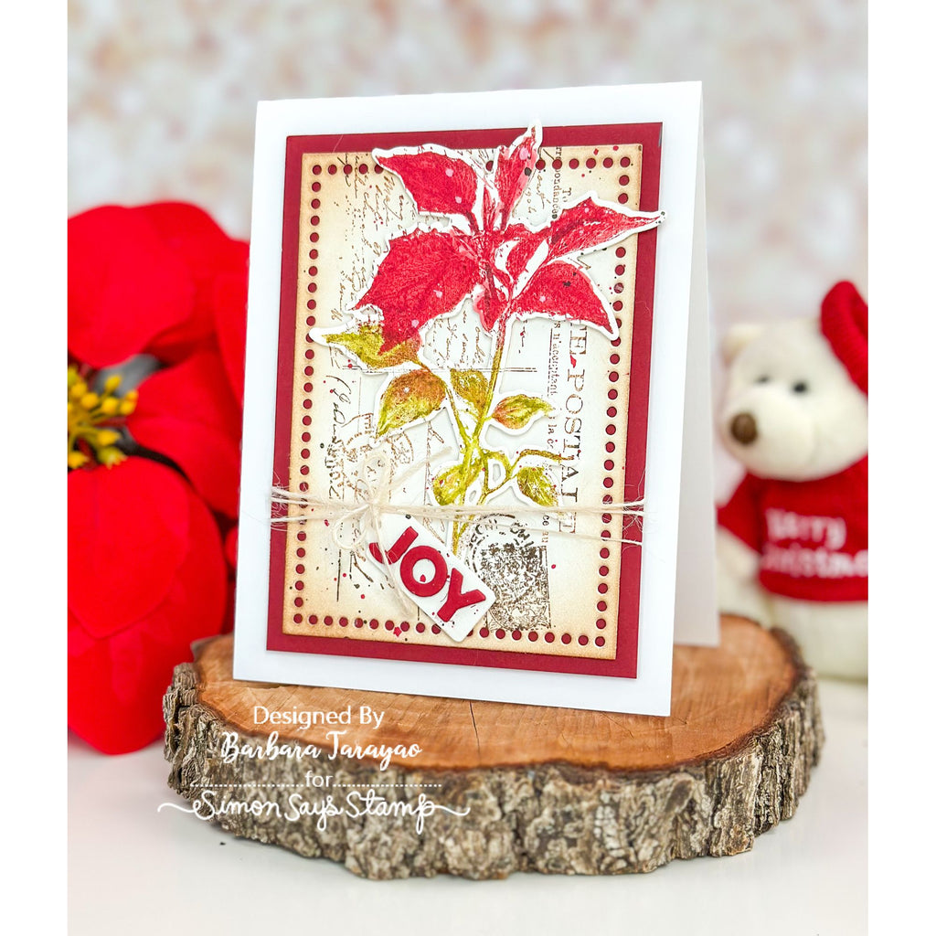 Tim Holtz Festive Collage Stamps with Simon Says Stamp Dies Bundle setfc25 Christmas Card | color-code:ALT01