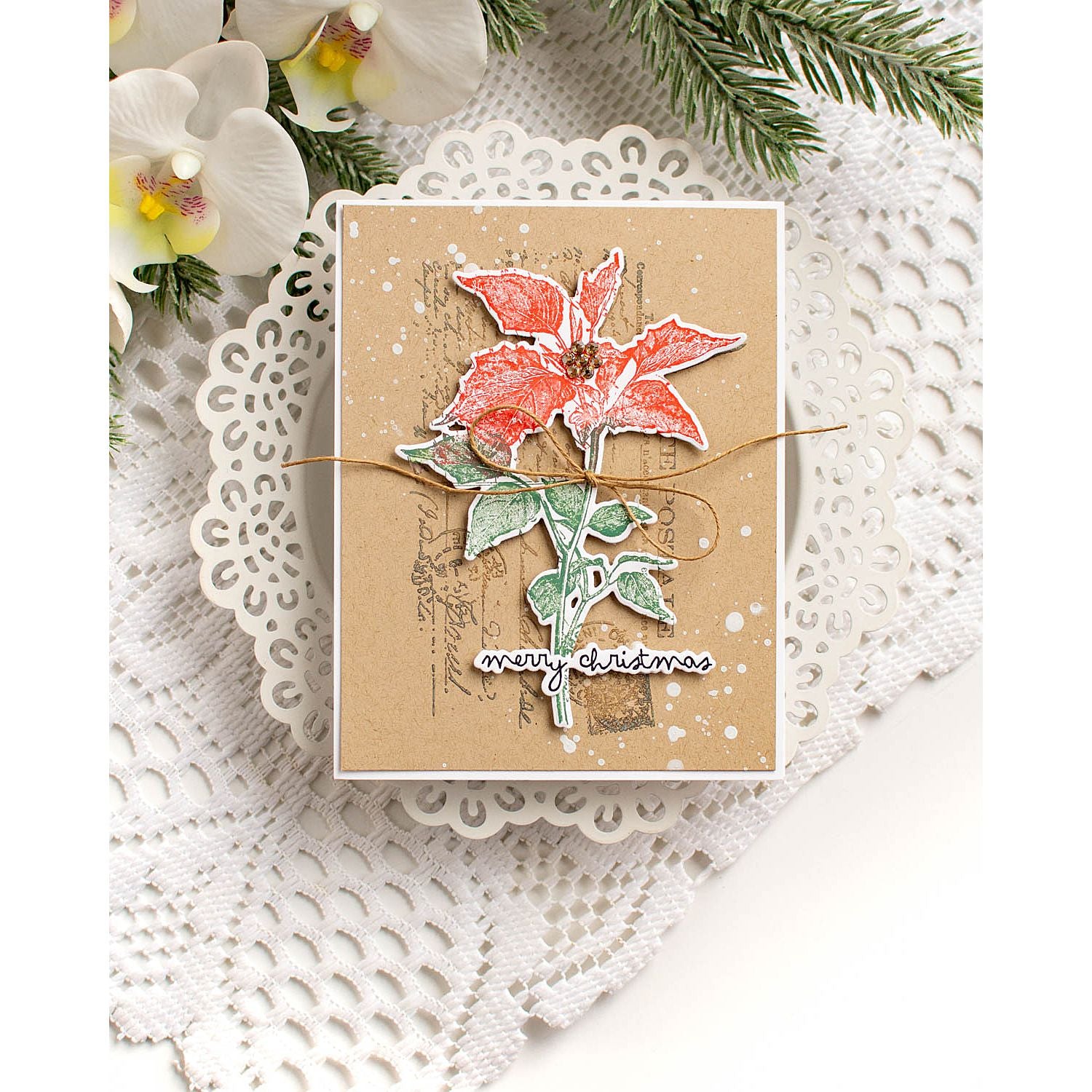 Tim Holtz Festive Collage Stamps with Simon Says Stamp Dies Bundle setfc25 Christmas Card | color-code:ALT02