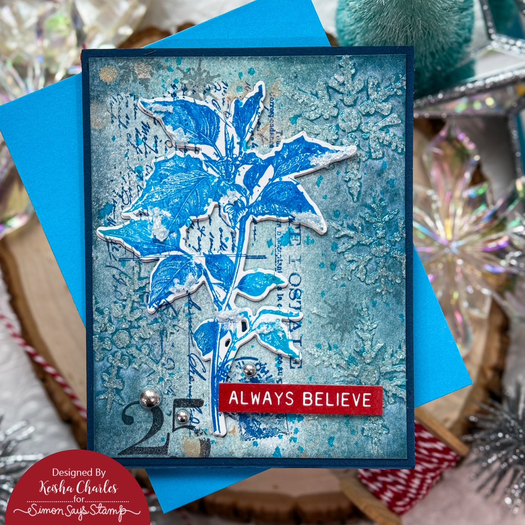 Simon Says Stamp Festive Collage Wafer Dies 459sss Christmas Card