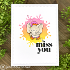 Simon Says Stamp Festive Elephants Wafer Dies 1252sdc Miss You Card | color-code:ALT02