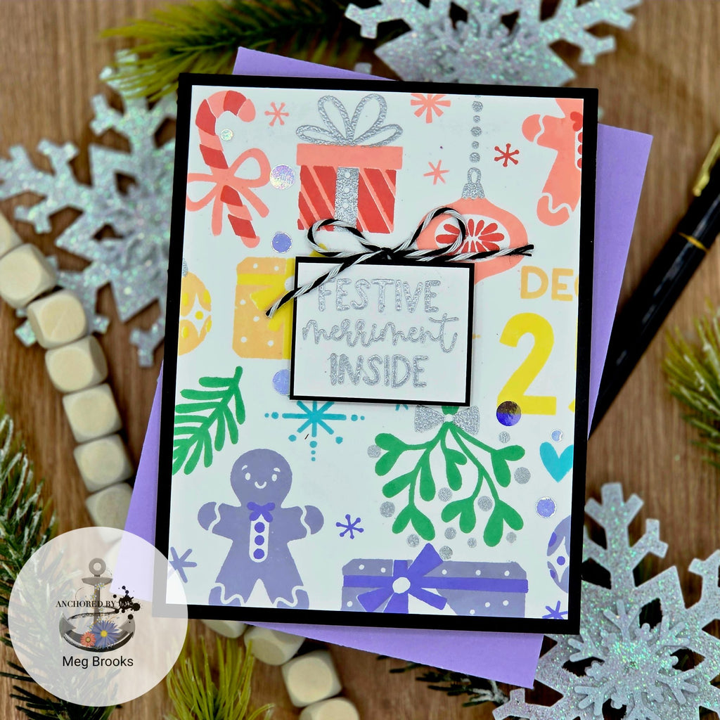 Simon Says Clear Stamps Festive Merriment 2330ssc And Everything Nice Christmas Card