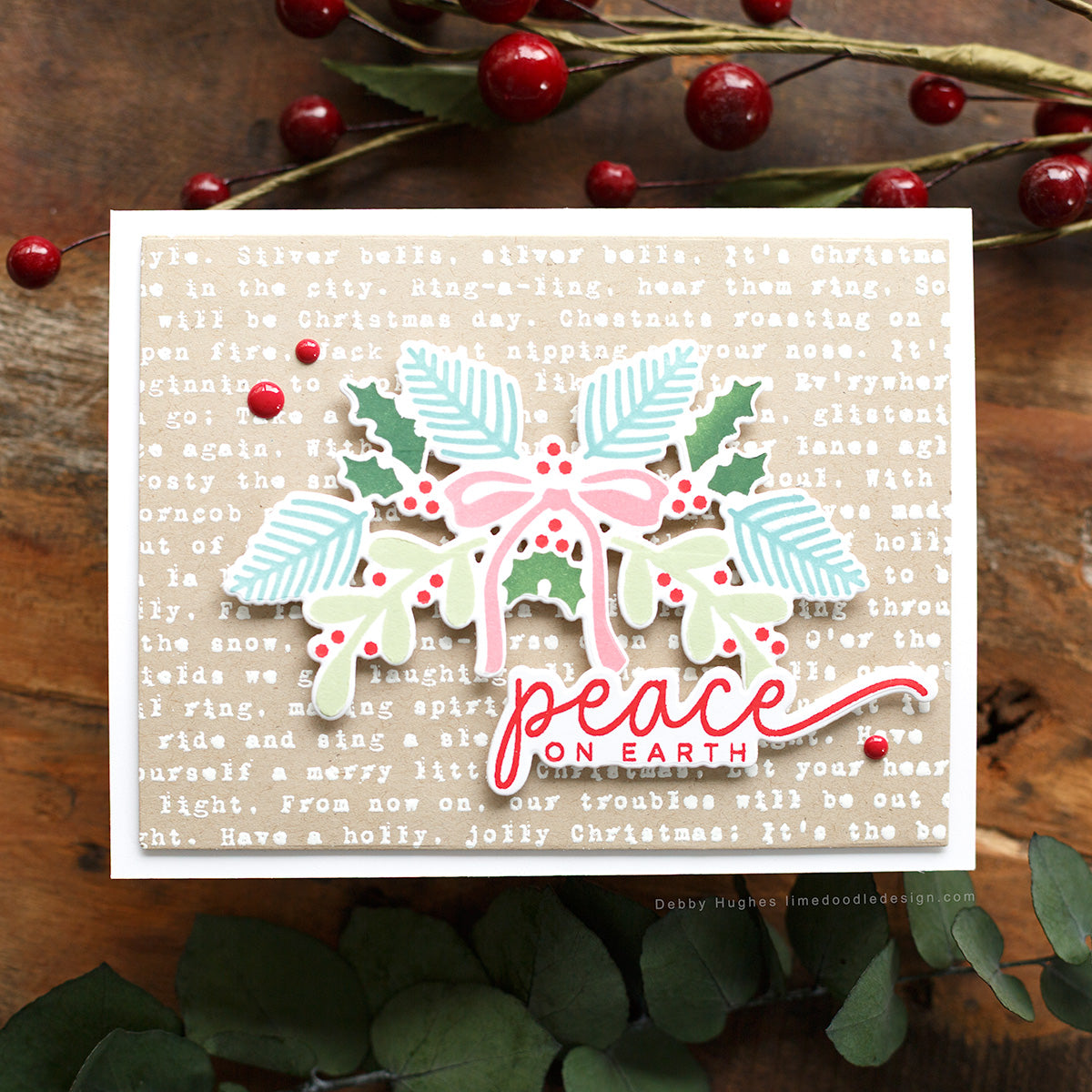 Simon Says Stamp Set of 5 Stencils Festive Swag 1086stc Christmas Card | color-code:ALT05