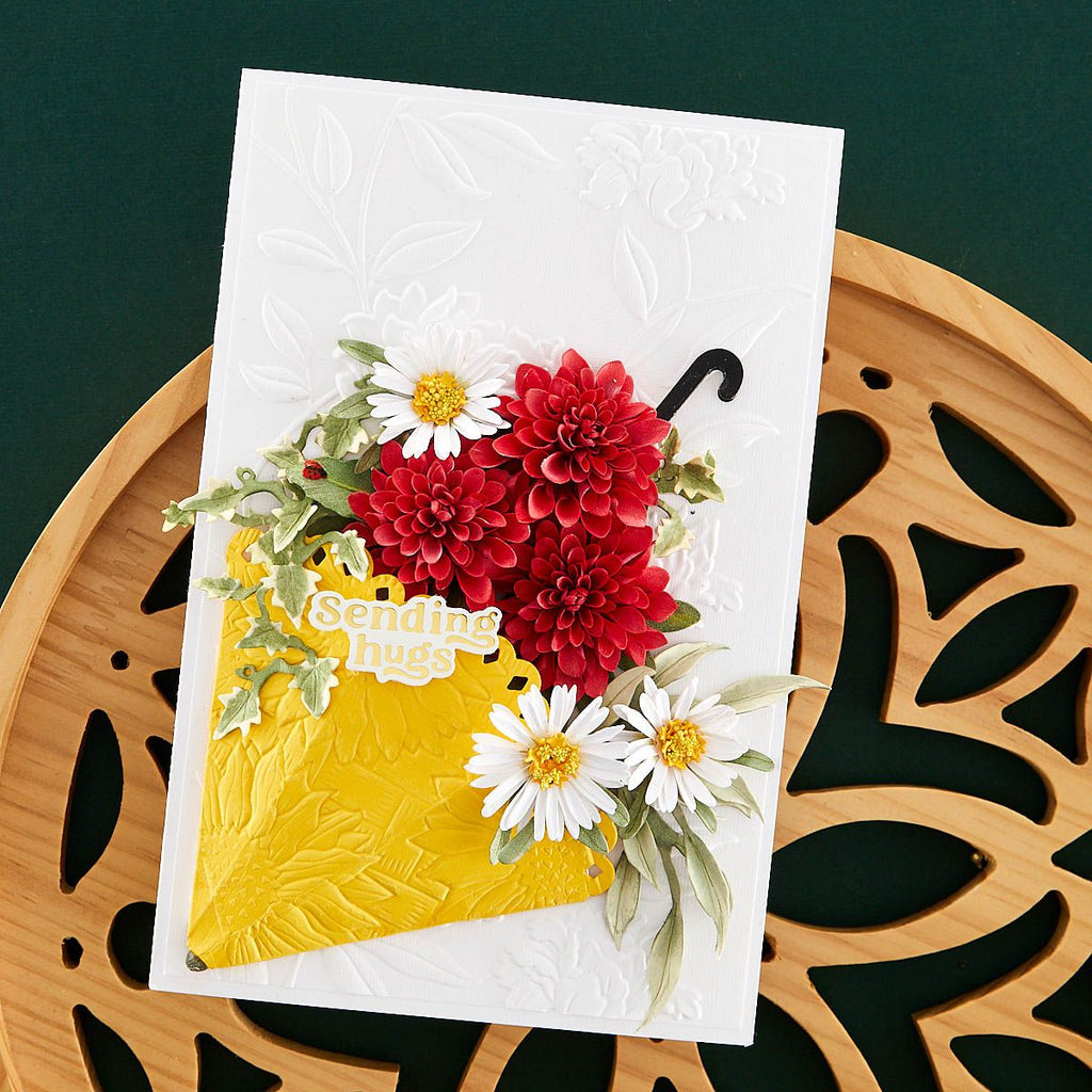 s5-610 Spellbinders Garden Parasol Etched Dies red flowers