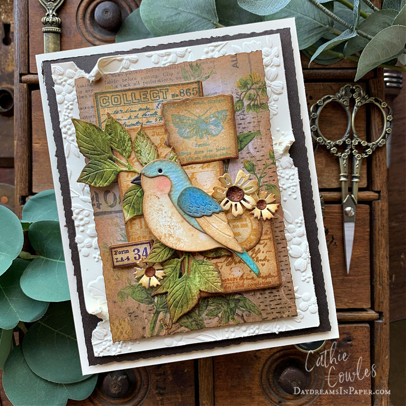 Tim Holtz Field Notes Stamps with Simon Says Stamp Dies Bundle setfn26 Vintage Card