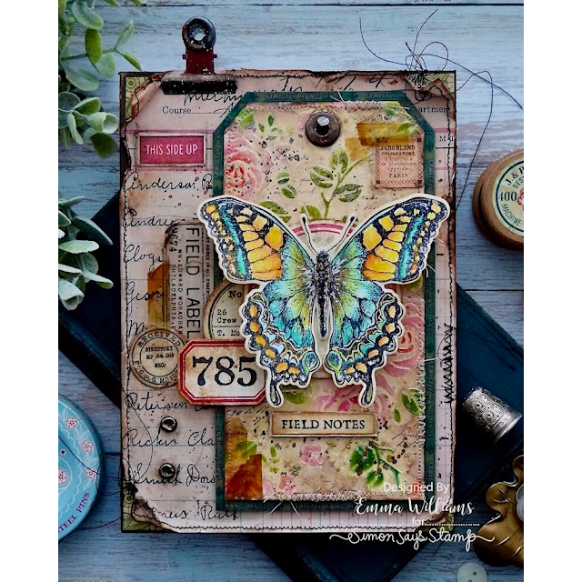 Tim Holtz Field Notes Stamps with Simon Says Stamp Dies Bundle setfn26 Vintage Panel | color-code:ALT10