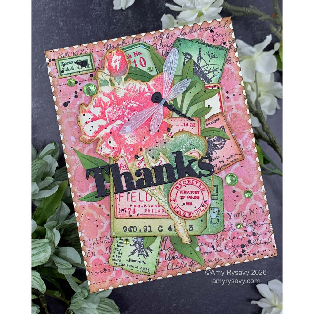 Simon Says Stamp Field Notes Wafer Dies 396sss Thanks Card | color-code:ALT14